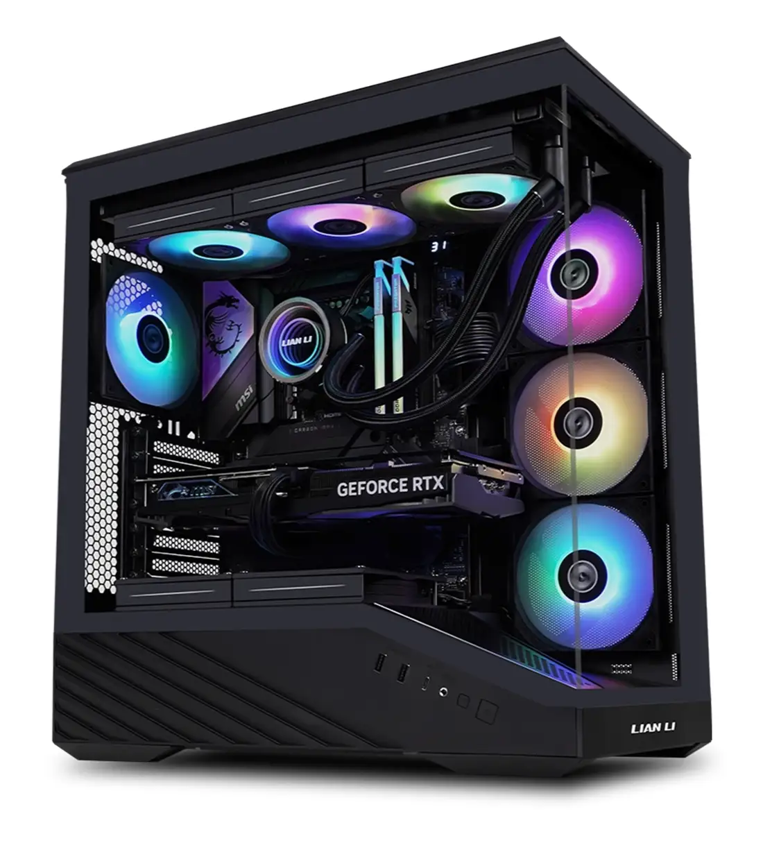 کیس intel core ultra  265k با کارت گرافیک Zotac trinity rtx 5080